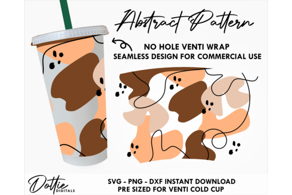 Abstract PatterCold Cup No Hole SVG 24oz: Tumbler Wraps Graphics Review