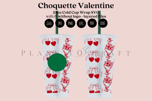 Choquette Valentine 24oz Tumbler Wrap Graphics