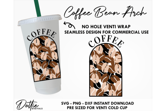 Coffee Beans Cold Cup Tumbler Wraps Graphics
