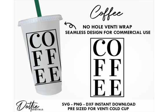 Coffee Cold Cup No Hole SVG 24oz Graphics & Tumbler Wraps Review