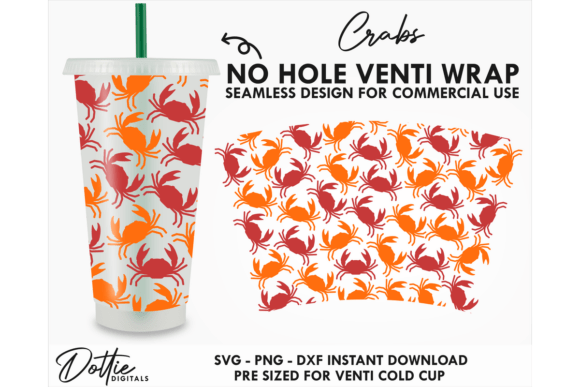 Crabs Cold Cup SVG: Graphics for Tumbler Wraps