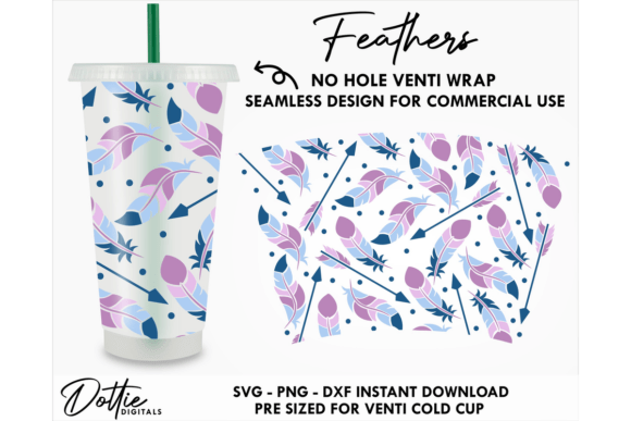 Feathers Cold Cup SVG 24oz: Graphics & Tumbler Wraps Review