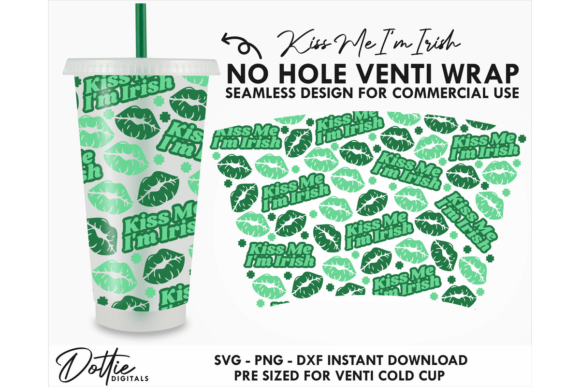 Kiss Me Cold Cup No Hole SVG 24oz Graphics for Tumbler Wraps