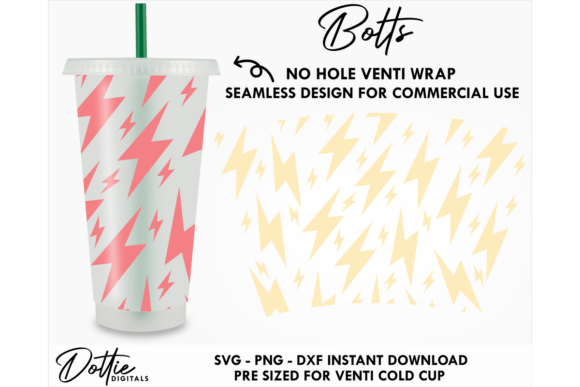 Lightning Bolt Cold Cup No Hole SVG 24oz: A Designer's Review