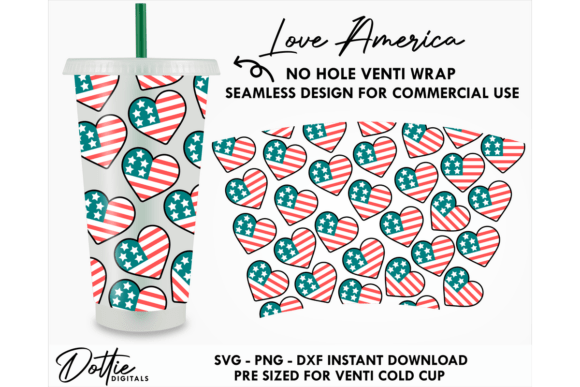 Love America Cold Cup No Hole SVG 24oz: A Tumbler Graphics Review