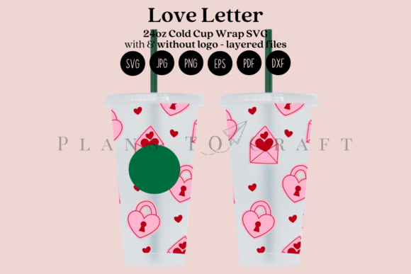 Love Letter Valentine: Tumbler Wraps & Graphics