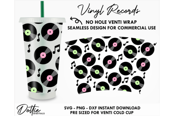 Records Music Cold Cup No Hole SVG Review