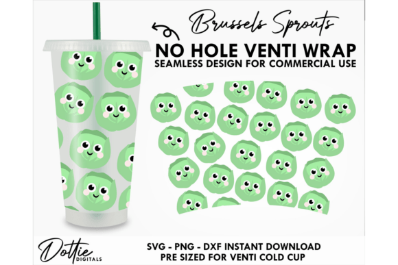 Sprout Cold Cup 24oz No Hole Tumbler Wrap Graphics
