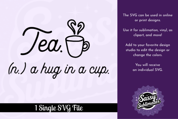 Tea a Hug in a Cup: Graphics & T-Shirt Designs
